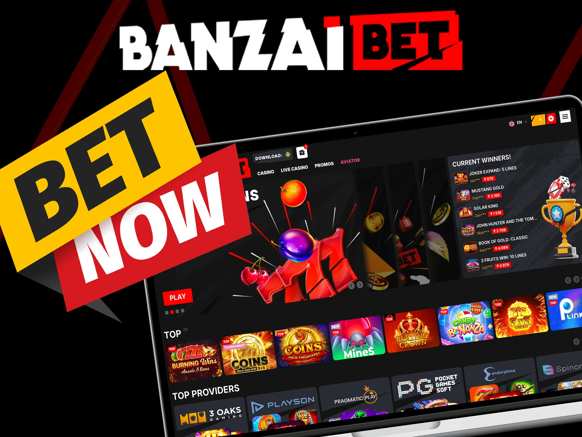 Learn how to bet at Banzai Bet Casino.