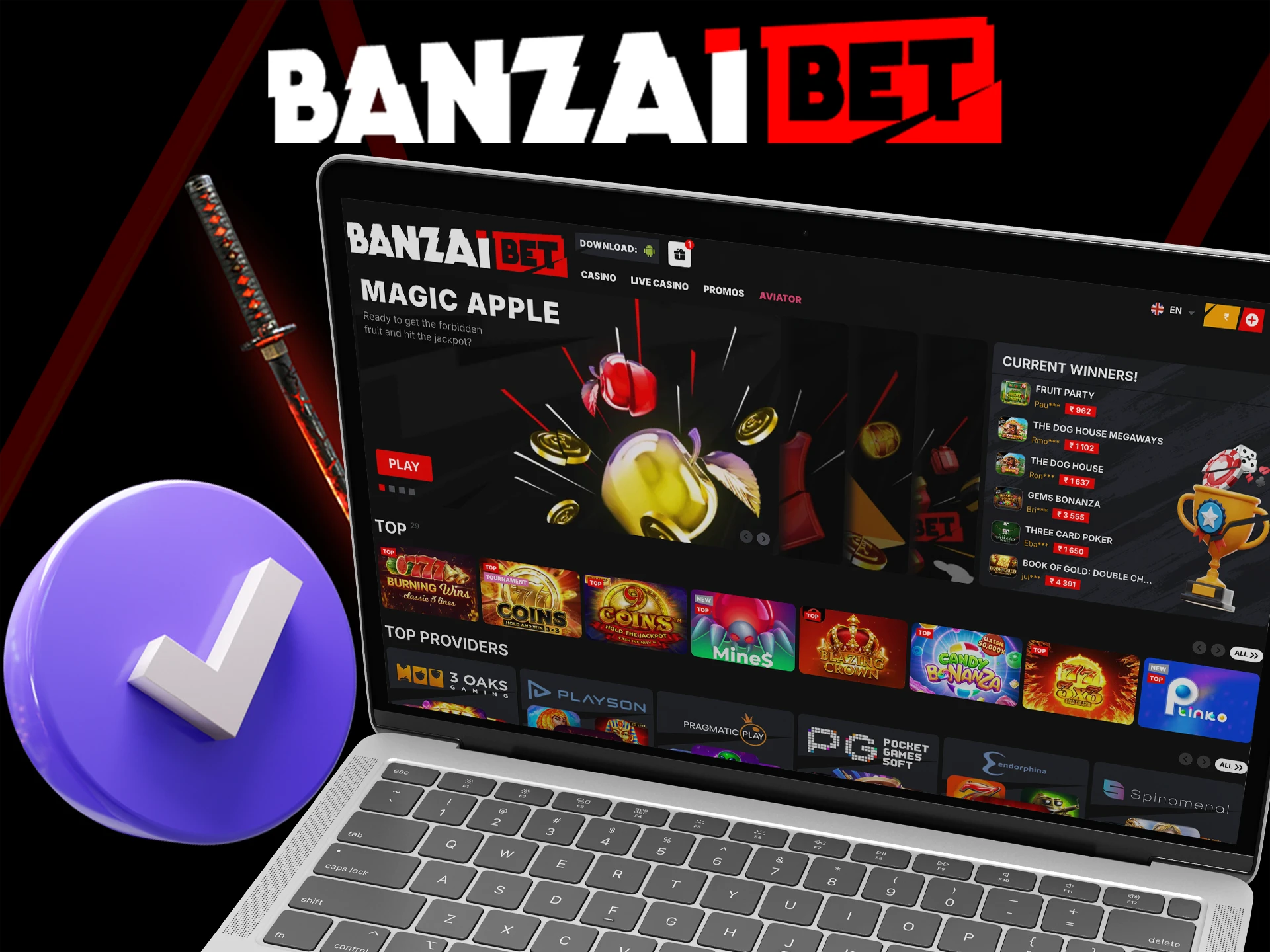Banzai Bet Casino is confirmed by the Curaçao Gaming Commission.